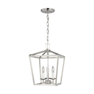 lot 19 image: 2 - Dianna 3-Light Brushed Nickel Hanging Mini Pendant