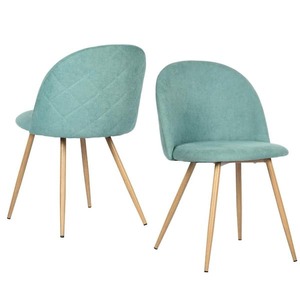 lot 57 image: StyleWell Colsted Aloe Blue Upholstered Dining Chairs (Set of 2)