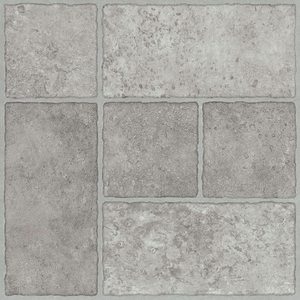 lot 131 image: TrafficMaster Bodden Bay Grey 3 MIL x 12 in. W x 13 in. L Peel and Stick Water Resistant Vinyl Tile Flooring (840 sqft)