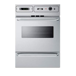 Summit Appliance 24 in. Single Gas Wall Oven in Stainless Steel
