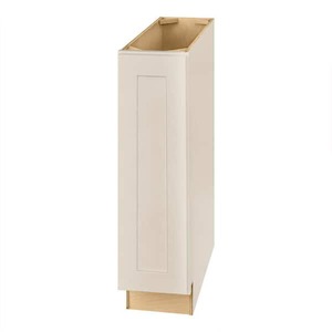 lot 137 image: Hampton Bay Avondale 9 in. W x 24 in. D x 34.5 in. H Ready to Assemble Plywood Shaker Base Kitchen Cabinet in Antique White