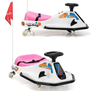 lot 149 image: TOBBI 24-Volt Kids Ride On Drift Car Electric Drifting Go Kart for Kids Aged 6-12 with Music Bluetooth USB LED Lights Flag