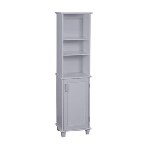 lot 172 image: Glacier Bay Shaker Style 16 in. W x 12 in. D x 62.25 in. H Linen Cabinet in Dove Gray