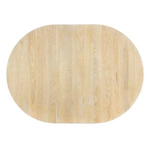 lot 175 image: Harper & Bright Designs 5-Piece Round Natural Wood Top Extendable Dining Table Set with 15.7 in. Removable Leaf