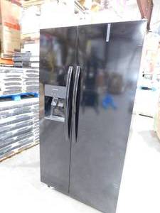 lot 124 image: Frigidaire 36 in. 25.6 cu. ft. Standard Depth Side by Side Refrigerator in Black