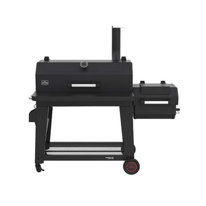 lot 189 image: Nexgrill Oakford 1150 Reverse Flow Offset Smoker Charcoal Grill in Black