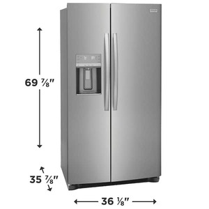 Frigidaire Gallery 36 in. 25.6 cu. ft. Standard Depth Side by Side Refrigerator in Smudge-Proof Stainless Steel, ENERGY STAR