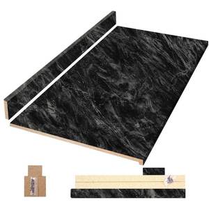 lot 226 image: Hampton Bay 6 ft. Straight Laminate Countertop All-Inclusive Kit in Textured Sombra with Eased Edge and Loose Backsplash