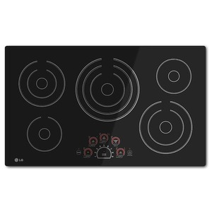 lot 235 image: LG 36 in. Radiant Smooth Surface Electric Cooktop in Black with 5 Burner Elements, SmoothTouch Controls and Warming Zone