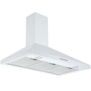 lot 238 image: Ancona 36 in. 450 CFM Convertible Wall-Mounted Pyramid Range Hood in White