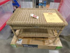 lot 212 image: 2 - Hampton Bay Rosemont Light Brown Rectangular Steel Outdoor Patio Coffee Table
