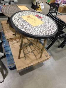 lot 215 image: 2 - Hampton Bay Mix and Match Round Metal Outdoor Bistro Table