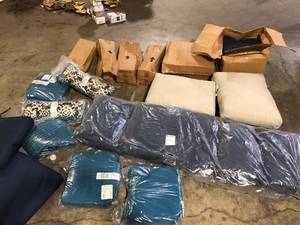 lot 24 image: Lot of Assorted Chair Cushions Various Models and Conditions Customer Returns See Pictures