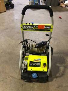 lot 5 image: Ryobi 2000 PSI Pressure Washer Missing Pieces Customer Returns See Pictures