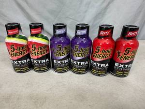 lot 221 image: 6 New 5 Hour Energy Shots - 3 Flavors