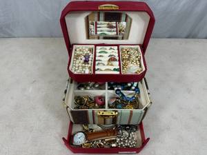 Jewelry Box with Assorted Jewelry
