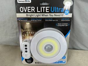 lot 89 image: New Over Lite Remote Controlled  Motion Activated Light Fixture