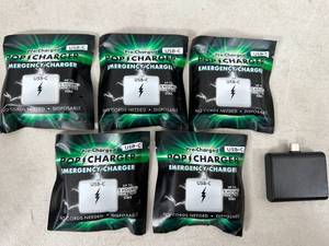 lot 93 image: 6 New Pre-Charged Emergency Phone Chargers - USB C
