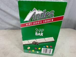 lot 99 image: New Case of 24 Andes Mint Cookie Crunch Snap Bars