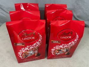 lot 127 image: 6 New Bags of Lindt Lindor Milk Chocolate Truffles