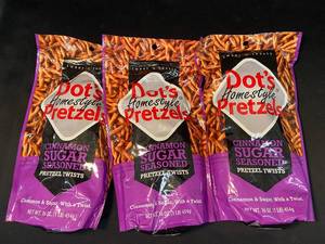 A1 - Set of 3 Dot's Homestyle Cinnamon Sugar Pretzel Twists 16 oz