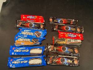 lot 4 image: B1 - Assorted Packaged Cookies and Snack Bars Including Oreo and Nutter Butter
