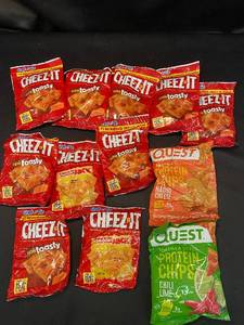 lot 8 image: B1 - Assorted Cheez-It and Quest Protein Chips Snacks