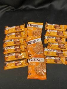 lot 74 image: Y1 - Collection of Quest Protein Bars and Cookies - Peanut Butter Flavor