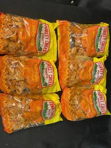lot 102 image: E2 - Set of 6 Packs Turkey Creek Snacks Bar-B-Que Flavored Fried Pork Skins