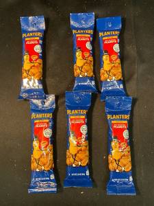 lot 187 image: A2 - Set of 5 Planters Salted Dry Roasted Peanuts 2.25 oz Bags