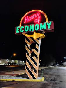 HUGE Iconic Home of Economy Store Sign