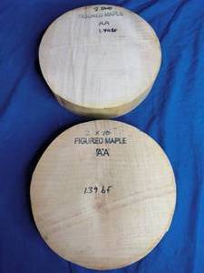 lot 19 image: Figured Maple Slabs