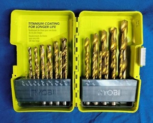 lot 29 image: New Ryobi 21 PC. Titanium Drill Bit Set