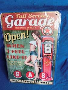 lot 39 image: Garage Tin Sign
