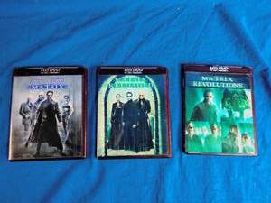 lot 42 image: 3 Matrix Series HD DVDs - You Cant Find These On Netflix