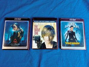 lot 43 image: 3 HD DVDs - Tomb Raider, The Brave One, and Aeon Flux, You Cant Get These On Netflix