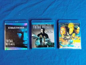 lot 48 image: 3 Blue Ray DVDs - Total Recalls and The Fifth Element, You Cant Find These On Netflix