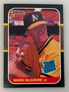 lot 2 image: 1986 DONRUSS #46 Mark McGwire Rated Rookie Card