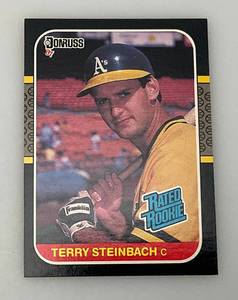 lot 4 image: 1986 DONRUSS #34 Terry Steinbach Rated Rookie Card