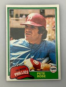 lot 20 image: 1981 Topps # 180 Pete Rose Card