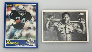lot 29 image: 1989 Score # 34-RB BO JACKSON Card & 1990 Score #697