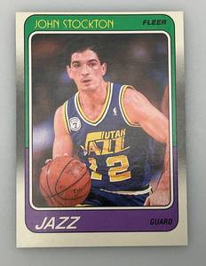 lot 32 image: 1988 Fleer # 115 John Stockton Card