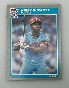 lot 48 image: 1985 Fleer # 286 Kirby Puckett Rookie Card