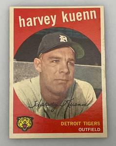 lot 51 image: 1959 Topps Chewing Gum Company # 70 Harvey Kuenn Baseball Card