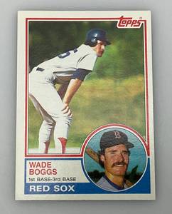 lot 59 image: 1983 Topps # 498 Wade Boggs Rookie Card
