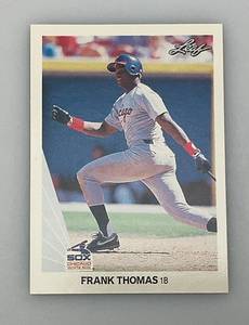 lot 63 image: 1990 LEAF # 300 Frank Thomas Rookie Card
