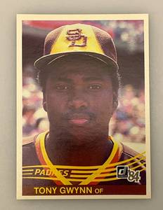 lot 69 image: 1984 Dunruss # 324 Tony Gwynn Rookie card