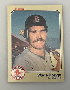 lot 72 image: 1983 Fleer # 179 Wade Boggs Rookie Card