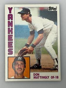 lot 76 image: 1984 Topps # 8 Don Mattingly Baseball Card
