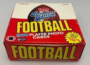 lot 97 image: 1990 Fleer Premiere Edition Football Player Photo Cards (New Old Stock)